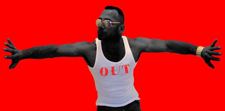 White/Red Latex Lettering Tank: OUT